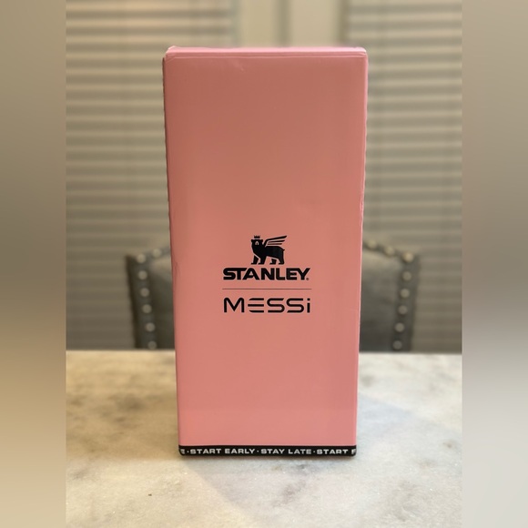 The Messi x Stanley Pink & Black GOAT Quencher ProTour Flip Straw Tumbler, 40oz - Picture 7 of 12